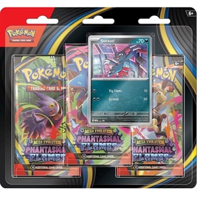 Pokémon TCG Phantasmal Flames 3‑Pack Blister med Sneasel foil‑promo og tre booster‑packs